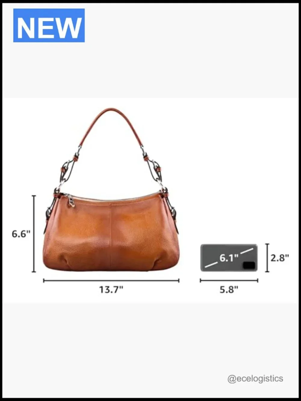Genuine Leather Hobo Bag Shoulder Handbag Top Handle Purse